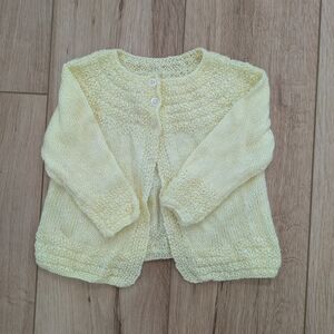 Light Yellow Knit Baby Cardigan